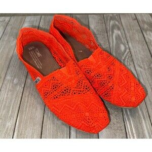 TOMS Women's Classics Crochet Neon‎ Corral Casual Shoes W 8.5 Slip-on Flats